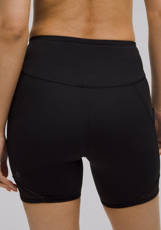 Fast and Free High-Rise Lace Trim Short 6"