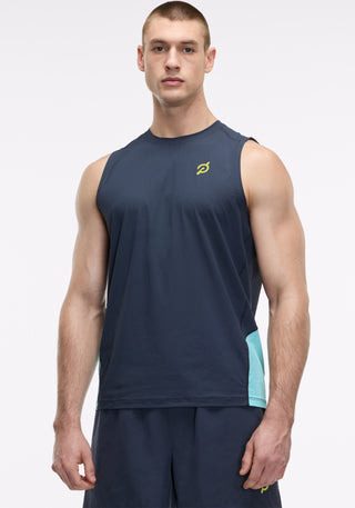 Grid Jacquard Colorblock Tank