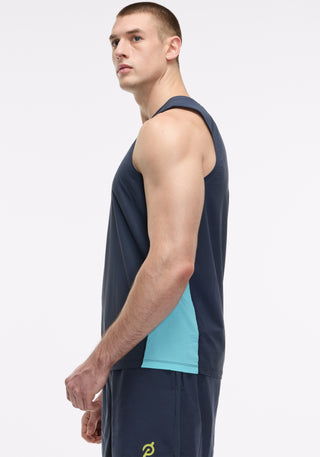 Grid Jacquard Colorblock Tank