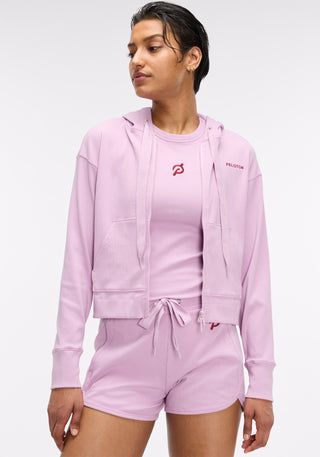 Rib Crop Hoodie