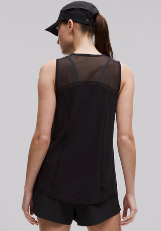 Sculpt Cropped Tank Top | Lace Trim