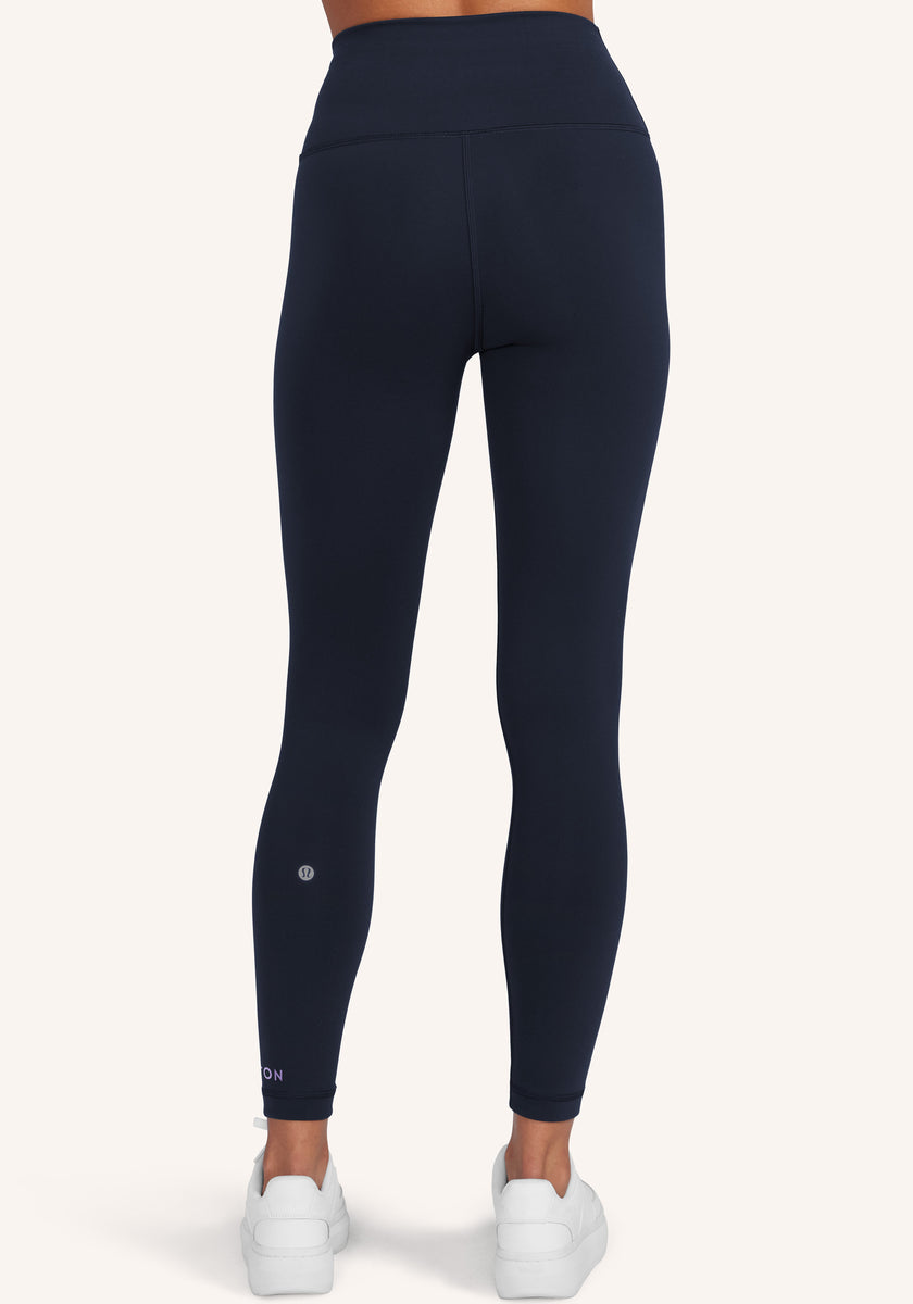 Lululemon Fast And Free Brushed Fabric High-rise Tights 28 - Navy