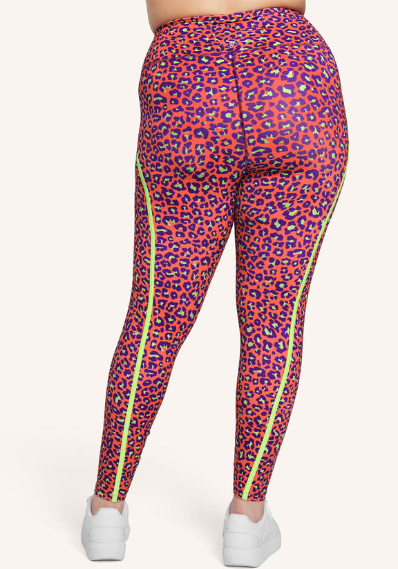Generic Yrrety Leopard Print Women Leggings High Waist Fitness Push Up  Ladies Workout Pants Female Stripe Leggins Mujer Polyester Casual