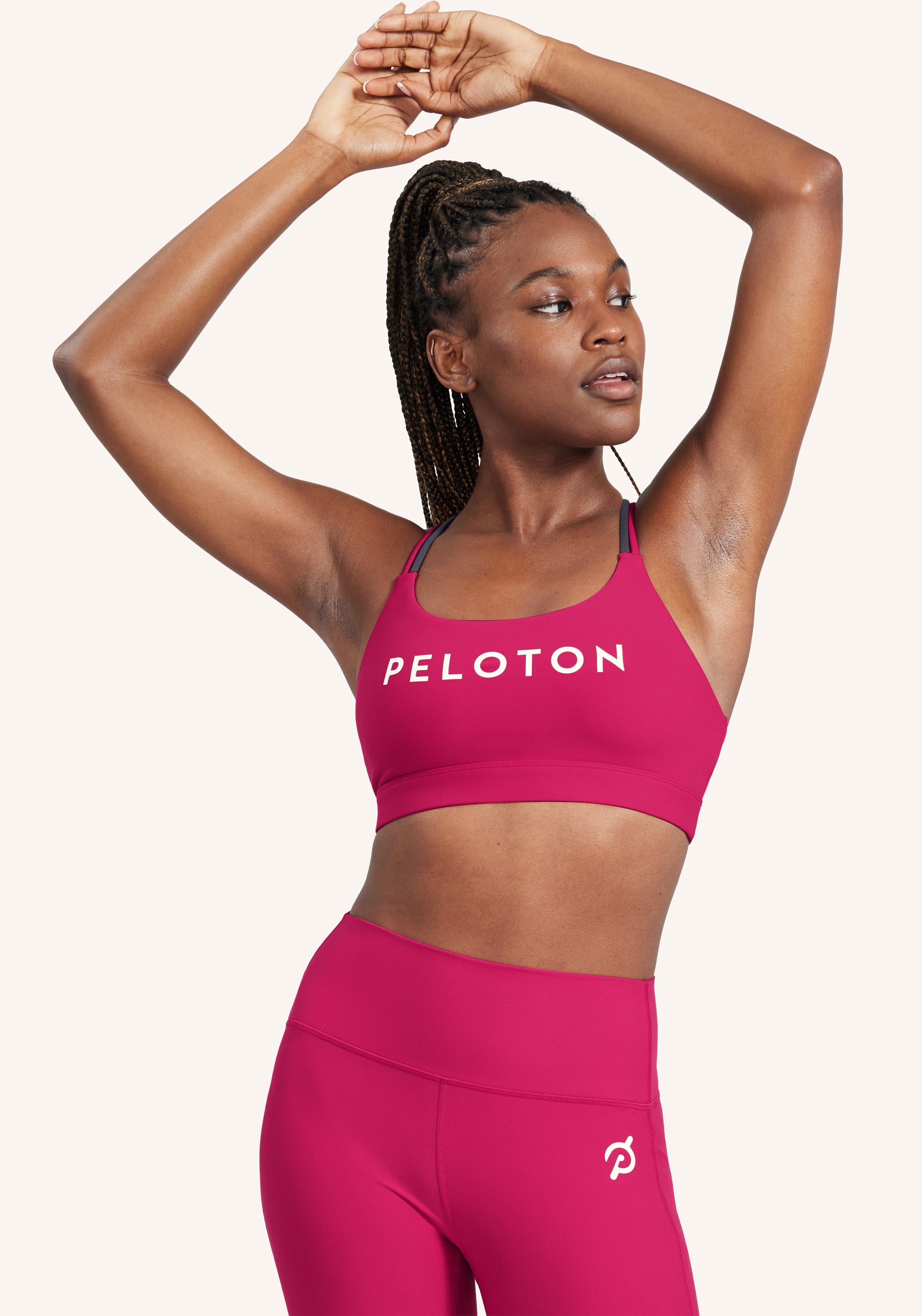 Peloton Womens Heathered Strappy Sports Bra : : Clothing