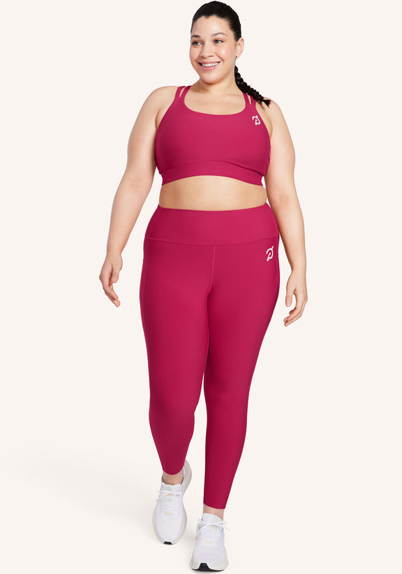 PRAETER Women's Casual Workout Clothes Suit Plus Size Yoga Clothes  Tight-fitting Barbie Pants Sports Bra