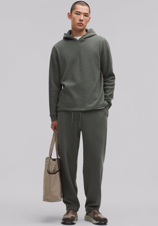 Cotton-Blend Waffle Knit Hoodie