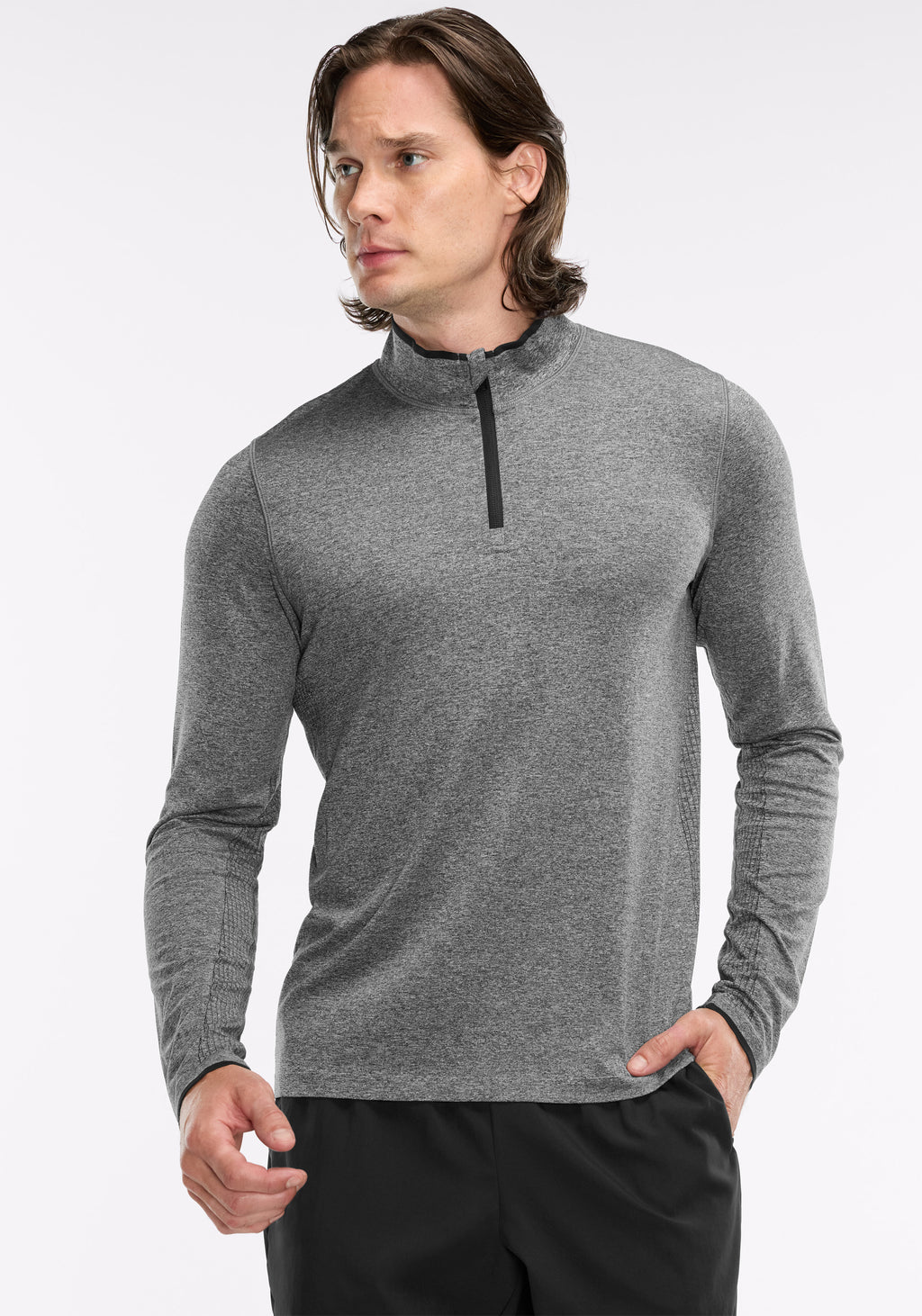 Seamless Melange ¼ Zip – Peloton Apparel Canada