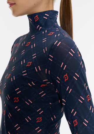 Mesh Mock Neck Long Sleeve