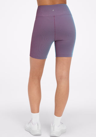 Dual Tone Rib High Rise Bike Short 7"