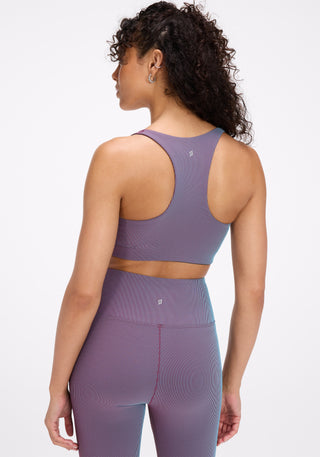 Dual Tone Rib Square Neck Bra