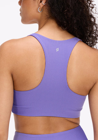 Dual Tone Rib Square Neck Bra