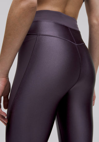 Satin Shine Panelled High-Rise Tight 25" | Wordmark