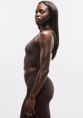 Softy Suedey Crewneck Cropped Tank Top