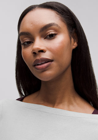 Softy Suedey Relaxed Boatneck Long-Sleeve Shirt