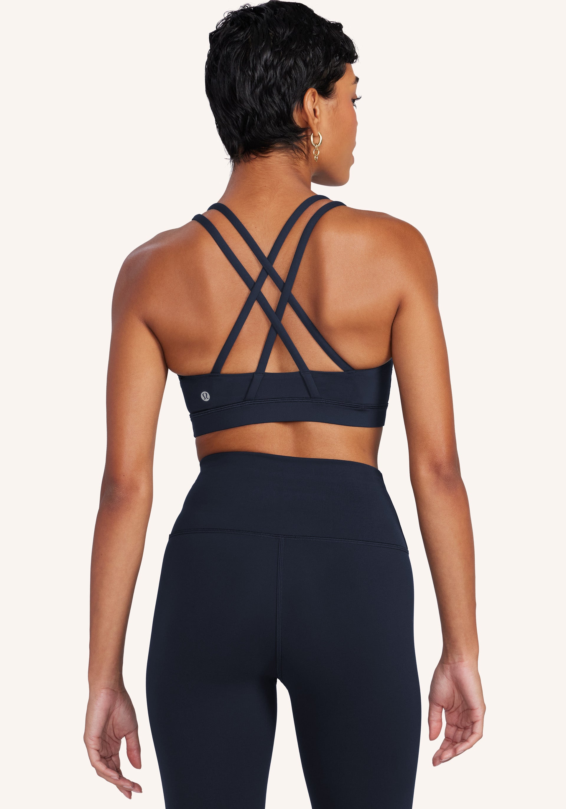 lululemon athletica, Intimates & Sleepwear, Lululemon Energy Bra Size 6  Black Solid Bd Strappy Medium Support Run Yoga