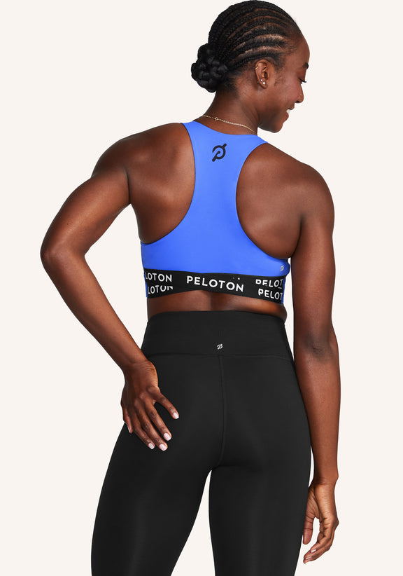Peloton, Intimates & Sleepwear, Peloton Renewed Control Colorblock Mesh Back  Bra Blue Work Out Sports Bra Sz M