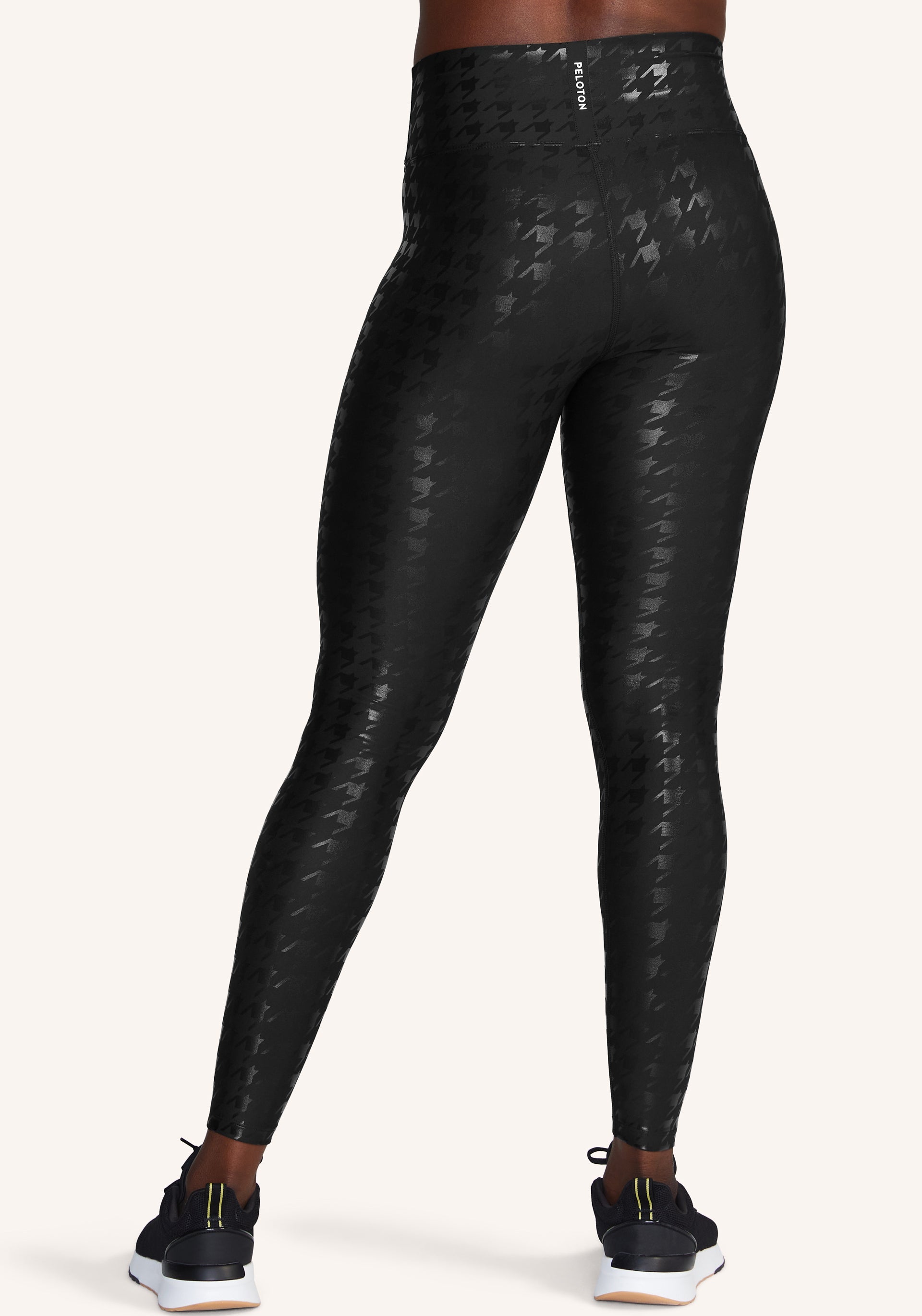 Black sports leggings with embossed pattern - Cinelle Paris